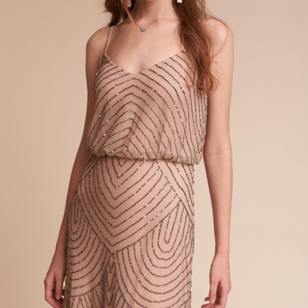 Adrianna Papell Beaded Blouson Gown